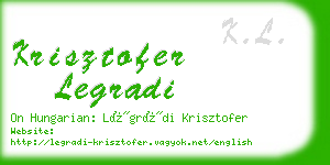 krisztofer legradi business card